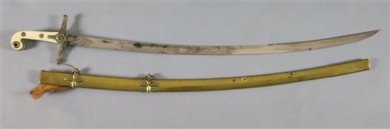 A good 1831 regulation general officers mameluke sword of General Sir George Balfour,